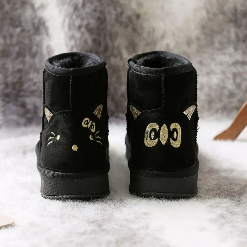 Женские зимние сапоги для снежной погоды уличная теплая обувь с мехом Женская