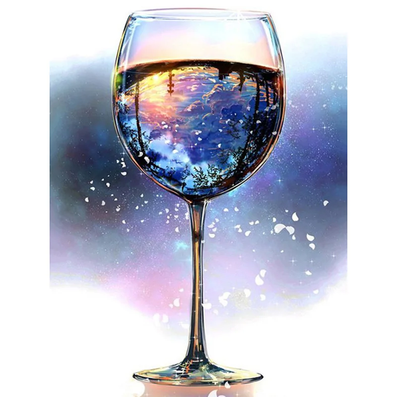 

Full Square 5D Diy Diamond Painting Glass Landscape Cross Stitch Mosaic Embroidery Dream Cloud Home Decor New Year Gift R92