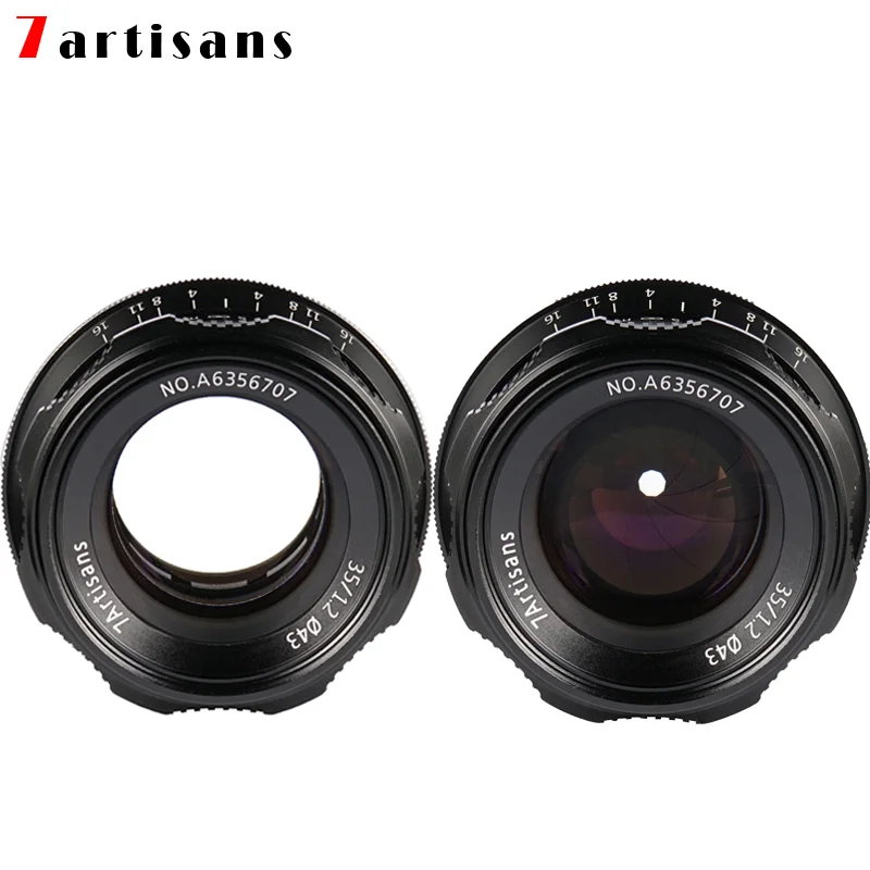 Объектив 7artisans 35 мм F1.2 профессиональный Micro SLR для Sony E Canon EOS M Fuji FX M43 Nikon Z Mount