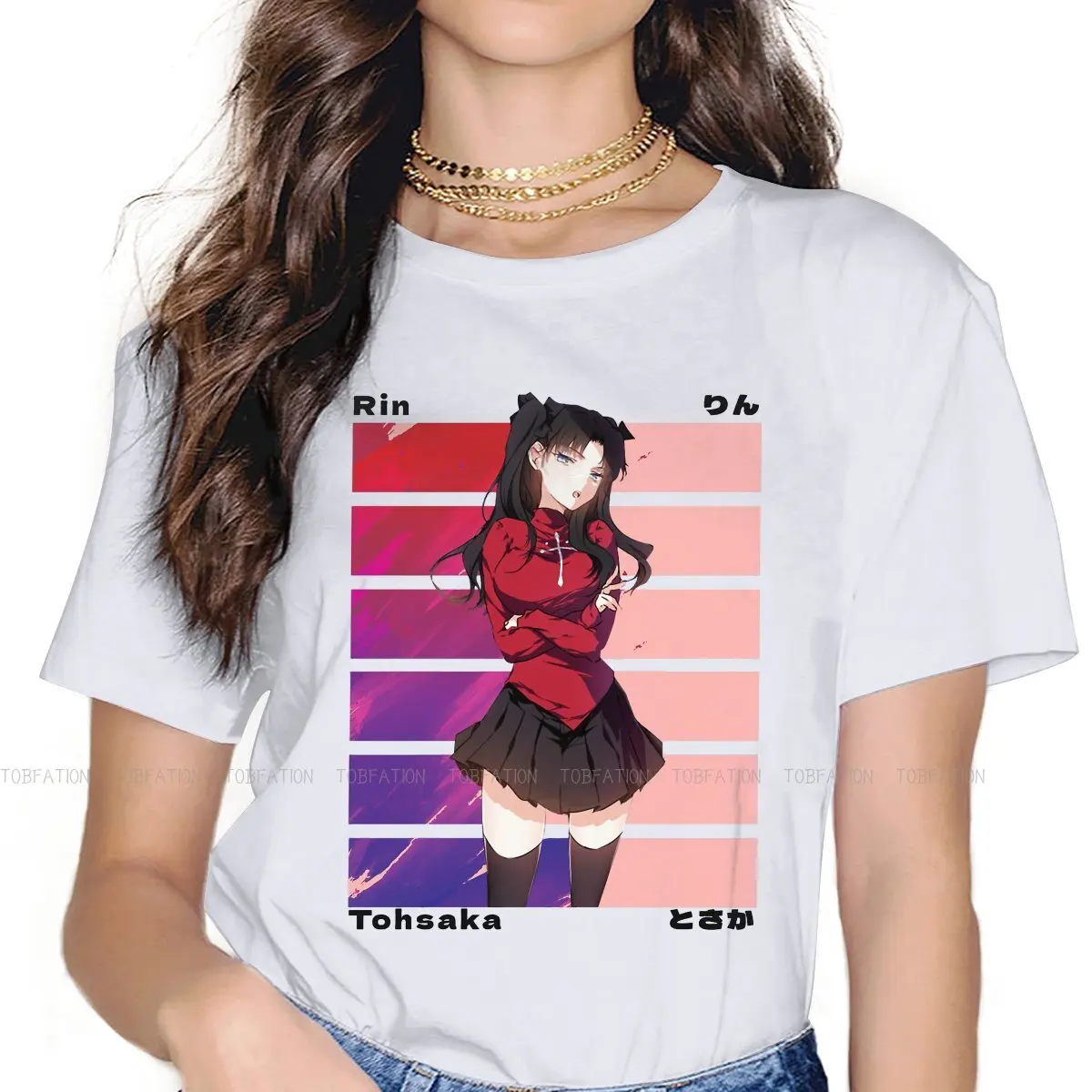 

Женская футболка Fate Saber Game, хорошие женские топы 5XL, забавные Графические футболки, женская футболка большого размера