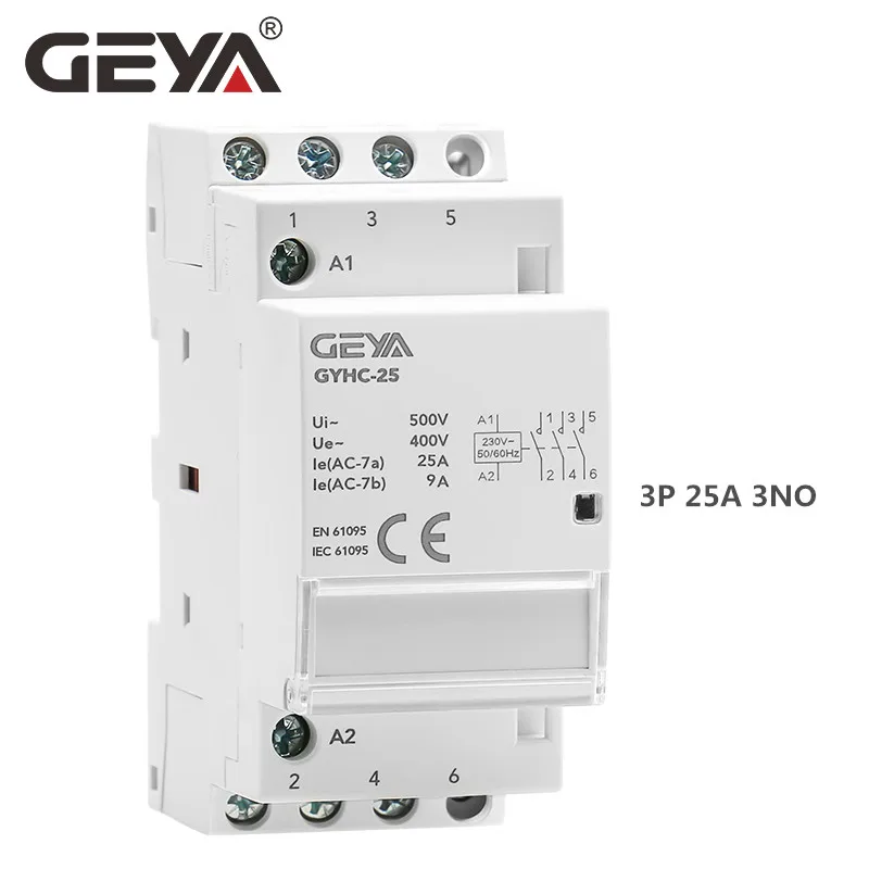 Familiar de Geya tipo Automático Ac230v do Trilho do Ruído do Contator 60hz do Agregado 3p 25a 3no 50 –