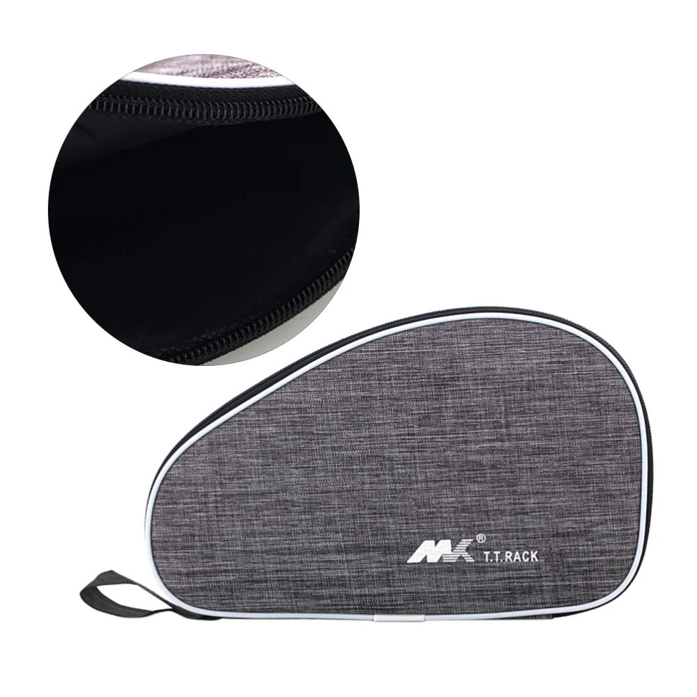 

Portable Table Tennis Bat Bag Professional Pong Racket Shell Shaped Storage Bag for Athletes Players (Grey)