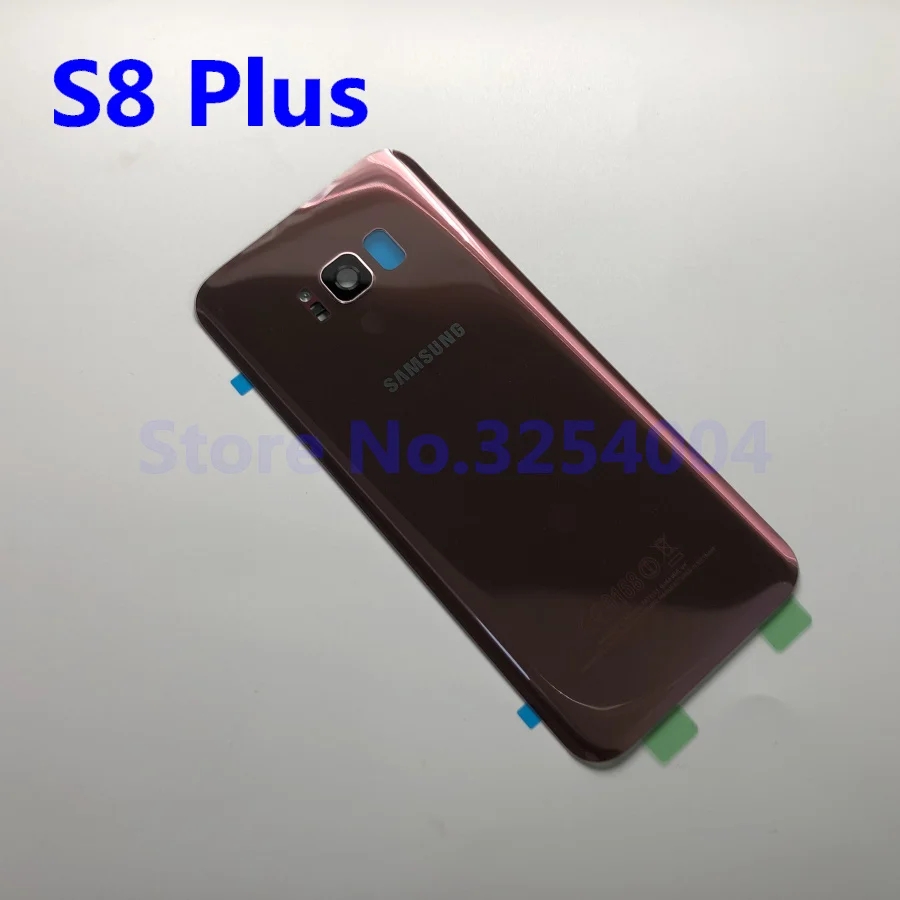 Чехол на заднюю батарейку для samsung Galaxy S8 G950 S8+ G955 S8 Plus Задняя стеклянная крышка корпуса+ клей+ стеклянная рамка для объектива камеры