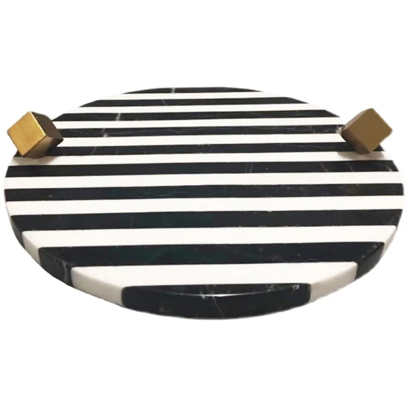 

Tray round Cosmetics and Jewelry Storage Tray Hotel Model Room Cake Dining Tray Decoration