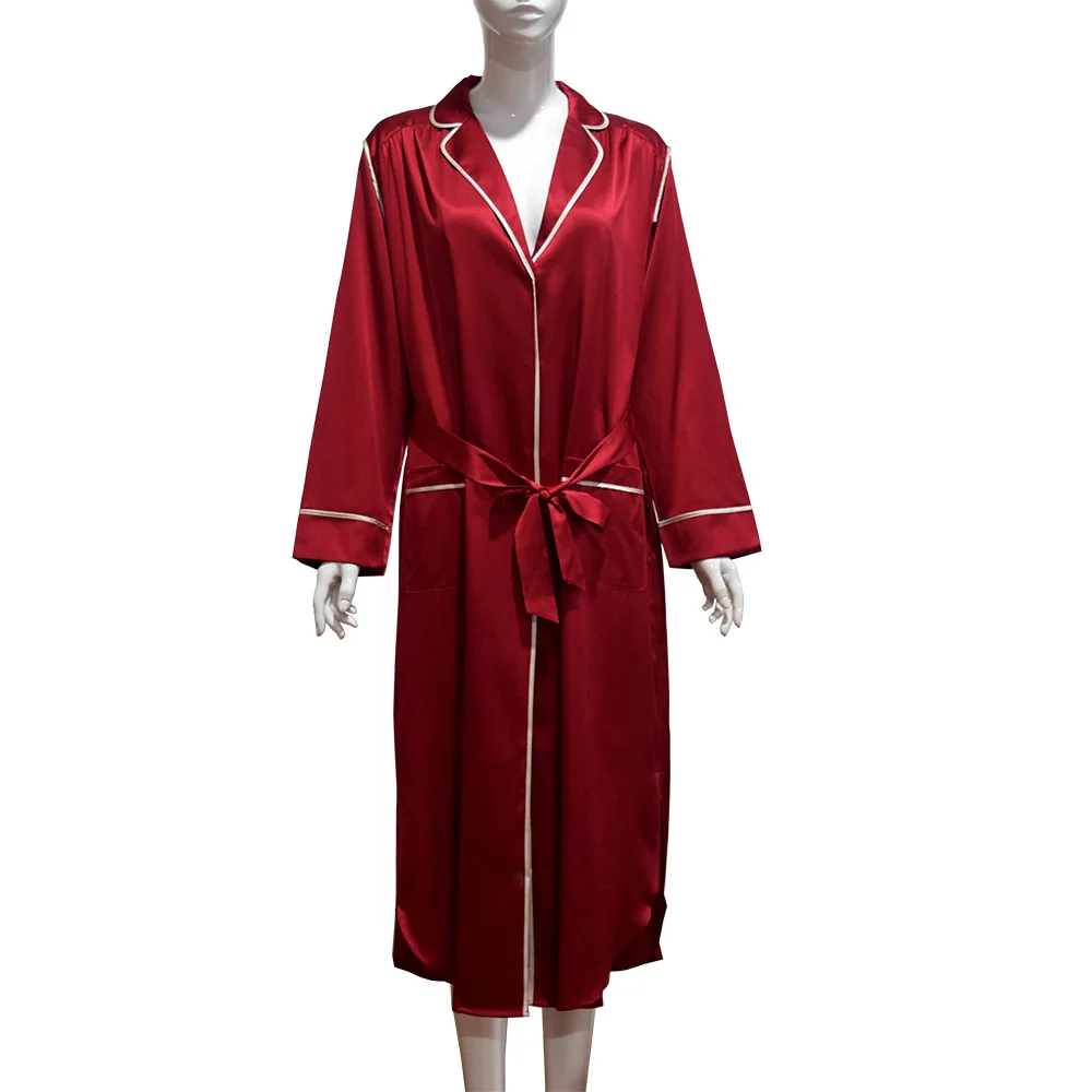 

Red, Long Silk Nightgown Women's Heavy Mulberry Silk Knitted Summer Pajamas Bathrobe Bridal Gown Nightdress New