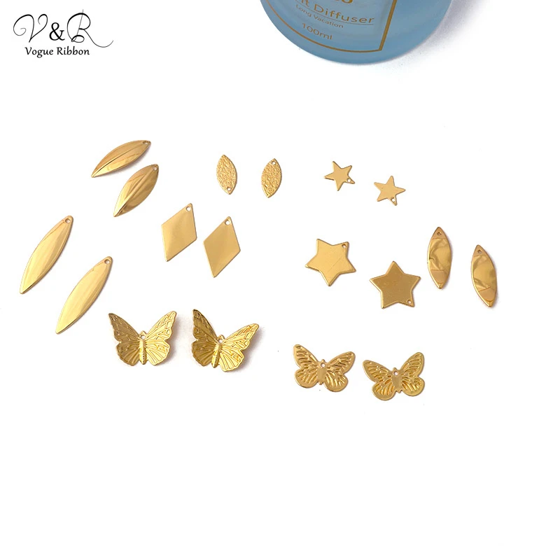 Металлическая подвеска для изготовления ювелирных изделий позолоченная с