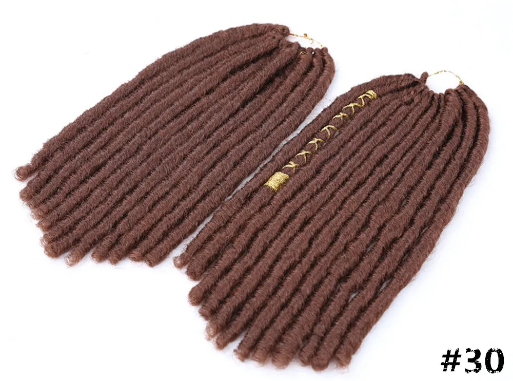 12 дюймов искусственные локоны в стиле Crochet косы волосы мягкие носки вязаные крючком дреды волосы с ColorLine 20 нитей/пакет синтетические косички, волосы для наращивания