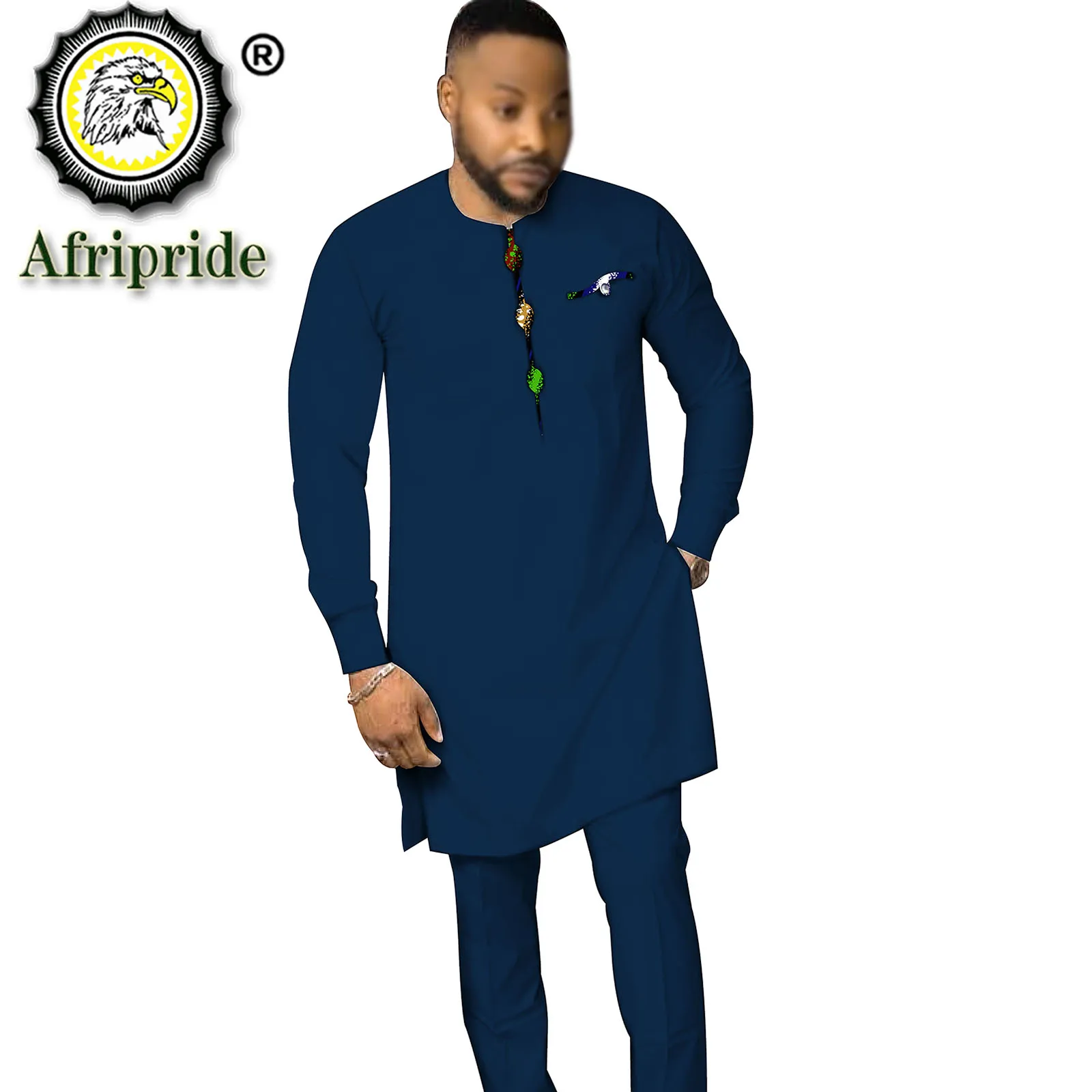 African Dashiki Print Top Pant Set 2 Pieces Outfit Set Brand Men Clothes Streetwear African Suit Men Africa Clothing S2016052