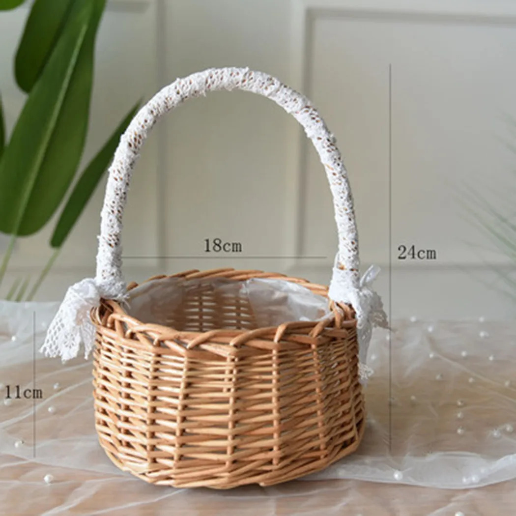 

3 Size Storage Basket. Flower Flower Pot Food Fresh Rattan Gifts Picnic
