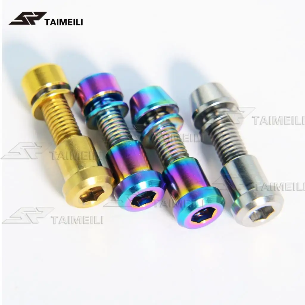 Титановый болт шпилька с резьбой по всей длине + гайка Ti Болт на руль передняя