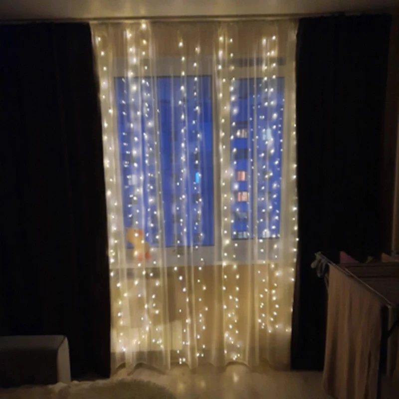 1 м/2 м/3 м гирлянды светодиодные светильник s медный провод занавес Фея на свадьбу