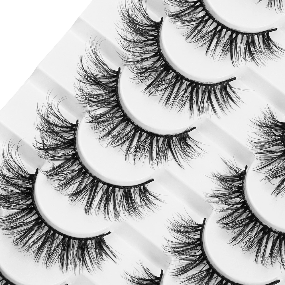 

8 пар 3D норковые накладные ресницы натуральный объем Wispy пушистый драматический макияж Искусственные ресницы ручной работы без жестокости