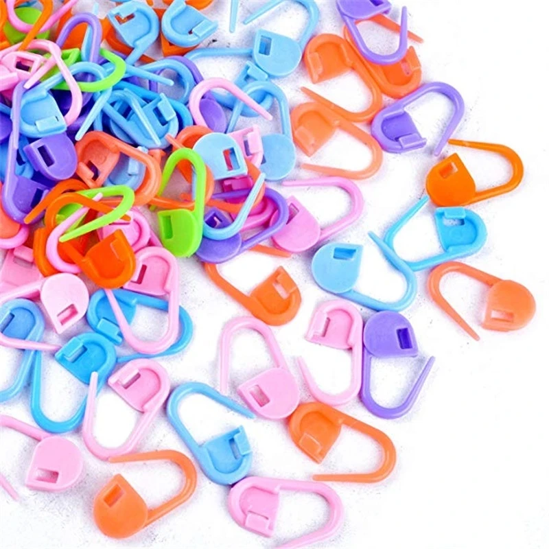

Mix Color Plastic Resin Small Clip Locking Stitch Markers Crochet Latch Knitting Tools Needle Clip Hook Sewing Tool