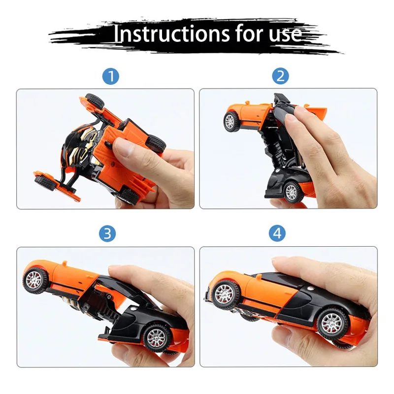 

Mini 36:1 One Step Impact Transformation Robot 2 in 1 Deformation Car Model ABS Action Figures Vehicles for Boy Children Gift