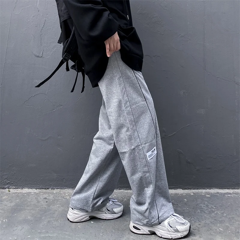 

New Sweatpants Women Clothes Korean Ins Harajuku Black Straight Trousers Loose Causal Long Capris High Waist Wide Leg Pants Hot