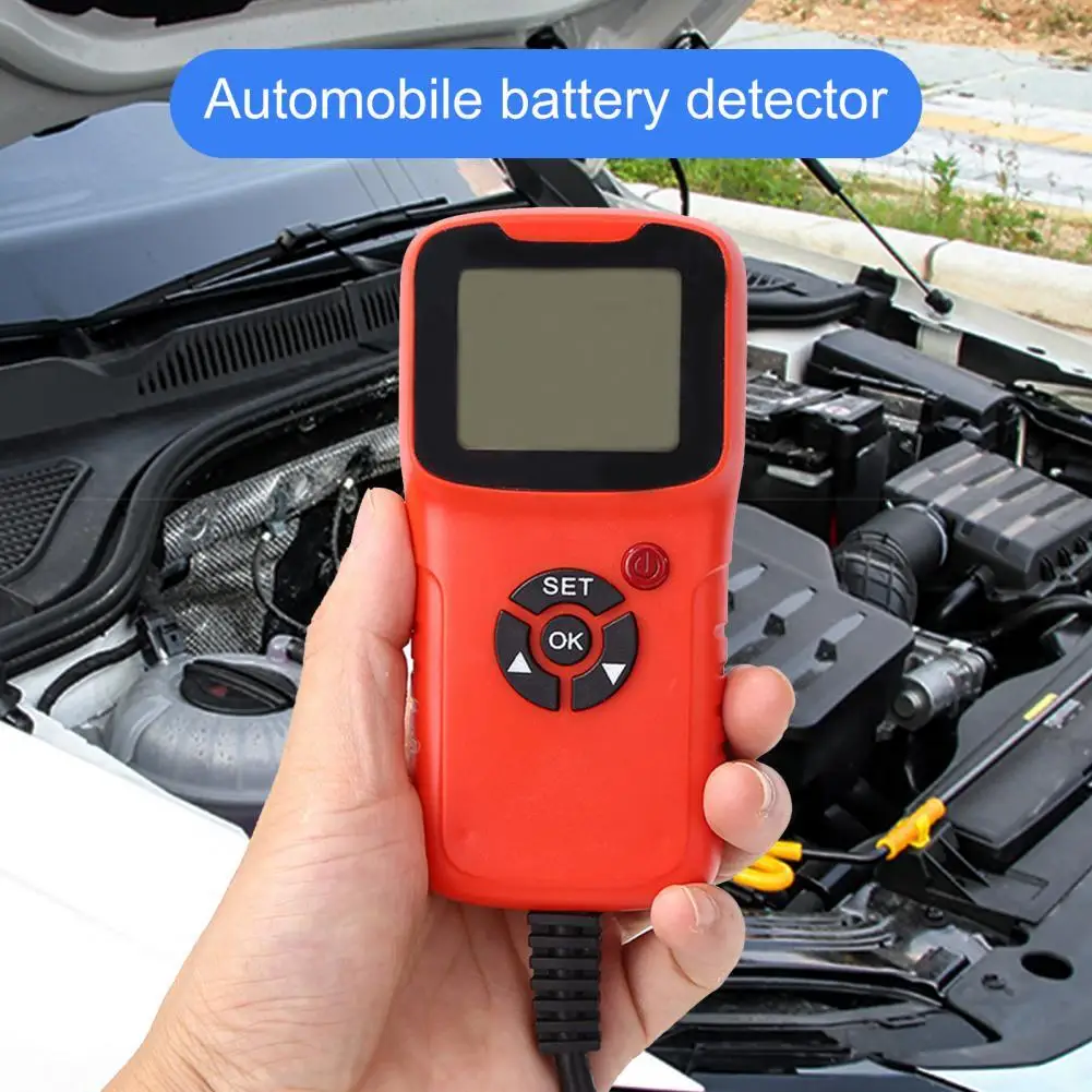 

Car Battery Detector Professional 100-1700 CCA Red Digital 12V Battery Tester for Car Testing