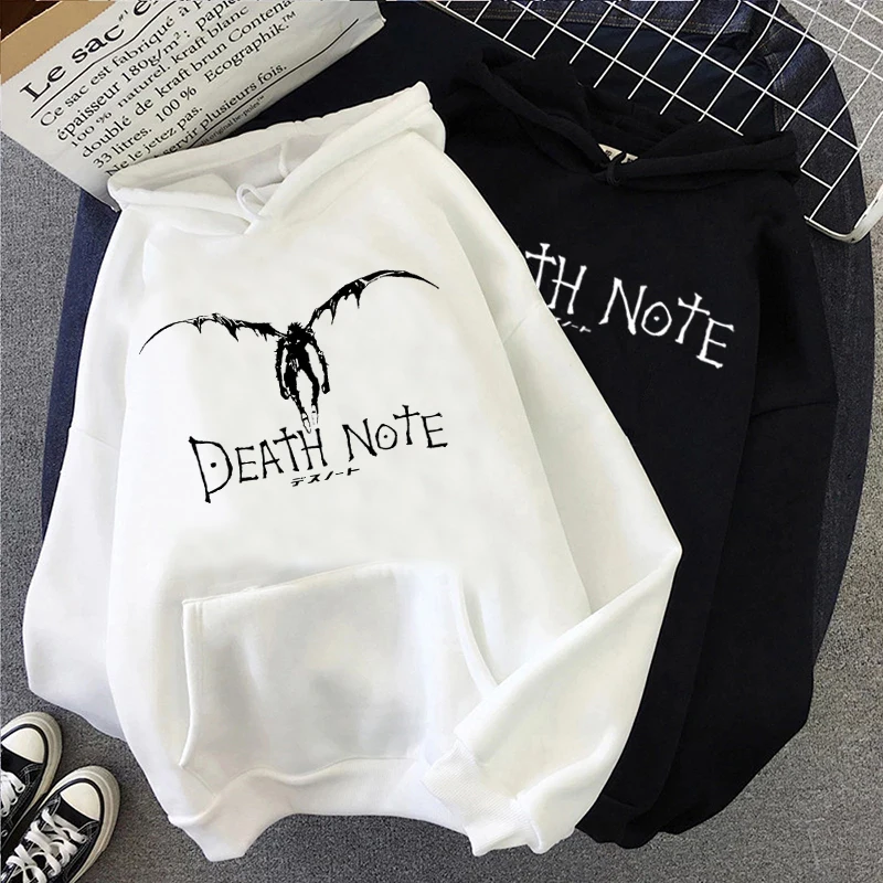 Misa Amane Hoodie Japanese Anime Death Note Hoodies Men Kawaii Cartoon Graphic Streetwear Harajuku Winter Warm Sweatshirts Male