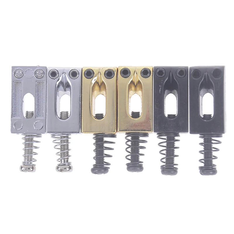 

2PC Electric Guitar Spring Screw Accessories Electric Guitar Part Saddles Chrome Tremolo Bridge Saddles Replacement Parts