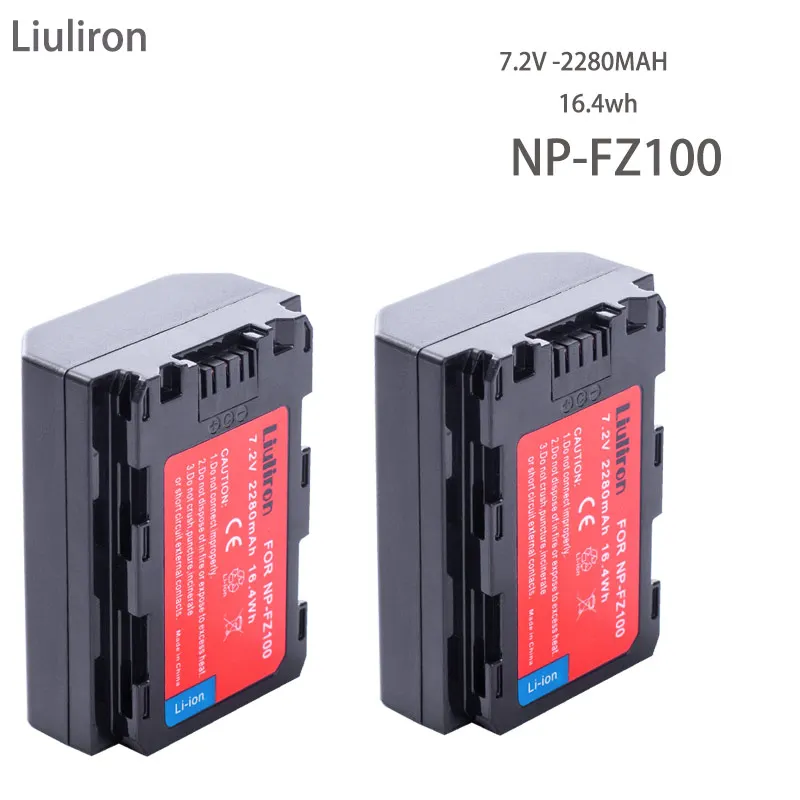 2battery 2280 мАч NP-FZ100 NPFZ100 NP FZ100 батарея+ светодиодный двойной USB зарядное устройство для sony NP-FZ100, BC-QZ1, sony a9, a7R III, a7 III, ILCE-9 - Цвет: 2battery