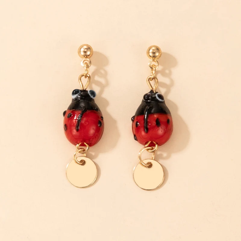 

HuangTang 2021NEW Creative Cartoon Insect Drop Earrings for Women Girls Cute Colorful Dangle Earrings Party Birthday Gifts17933