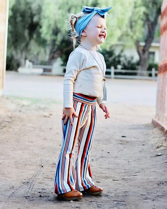 Леггинсы с широкими штанинами для маленьких девочек осенние свободные