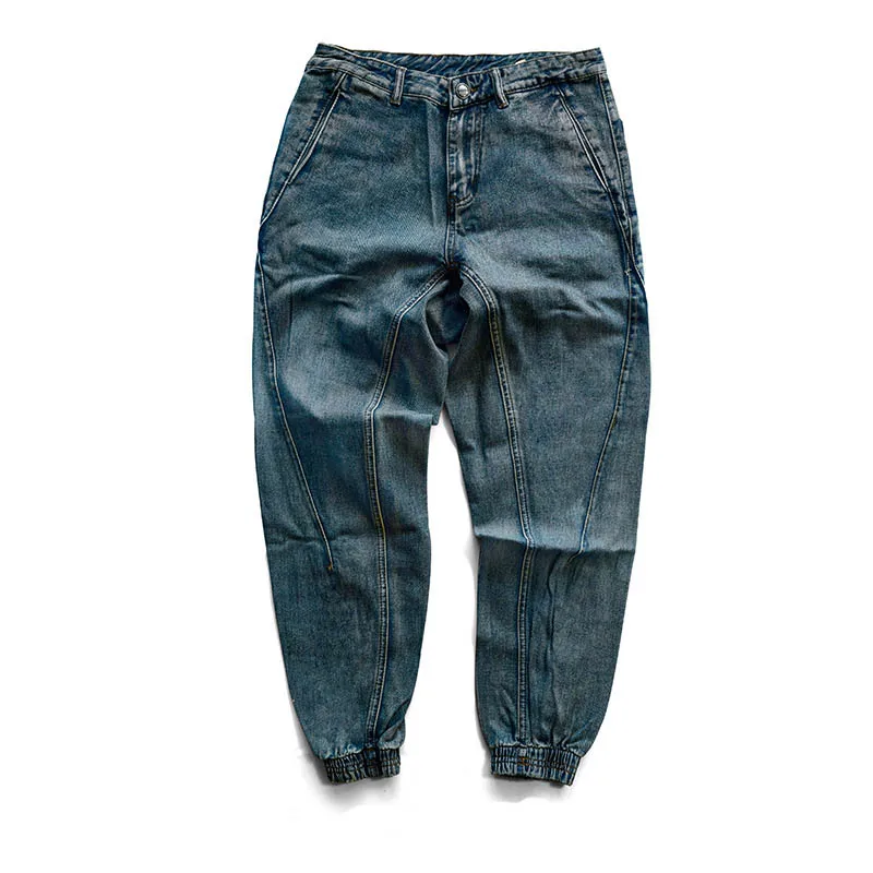 Мужские модные повседневные джинсовые брюки KIOVNO уличные свободные