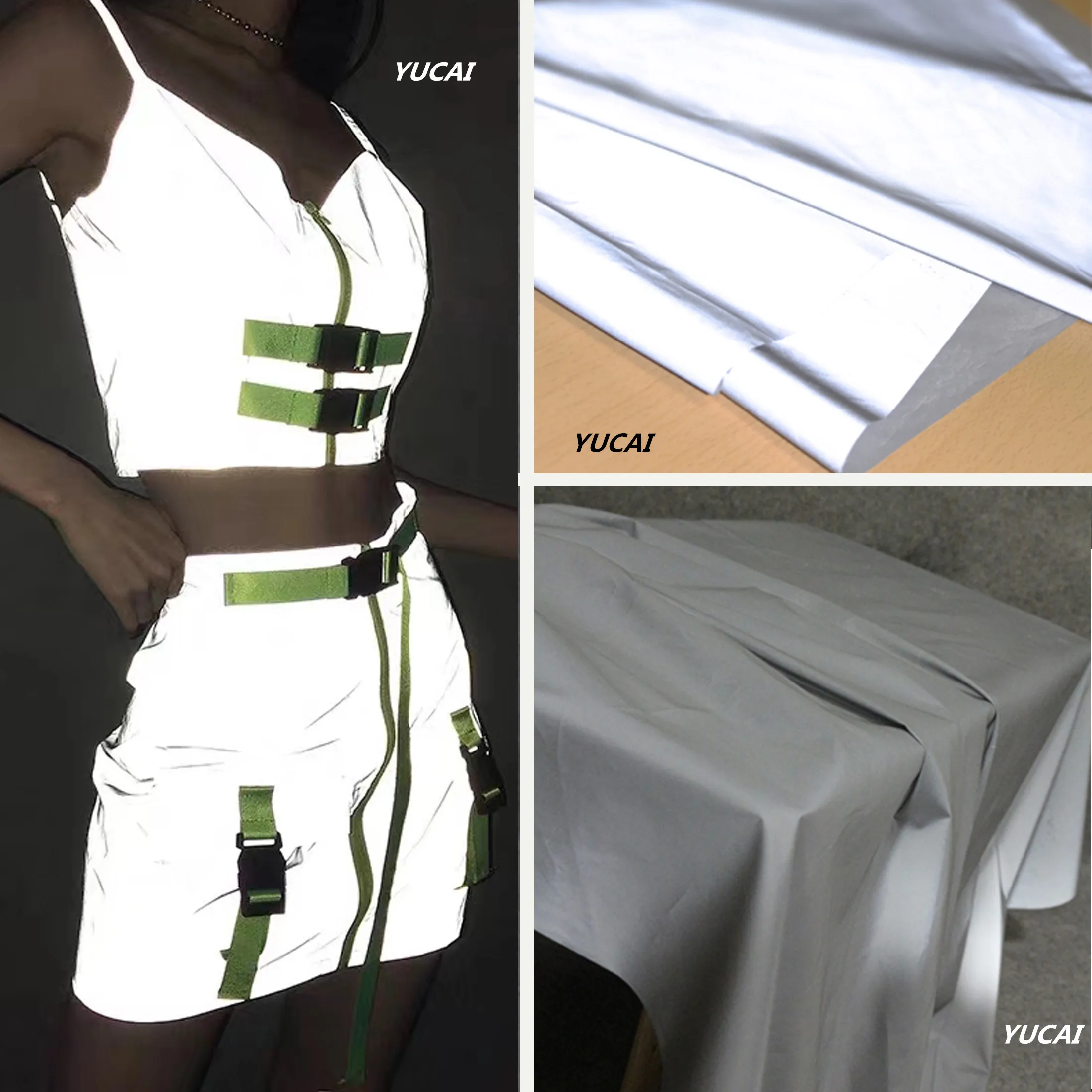 50x140 см Светоотражающая специальная креативная яркая серебристая светящаяся