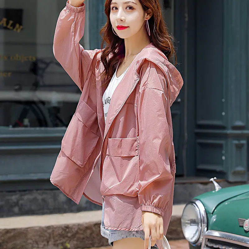 

Sun-Proof Clothing Women's UV Summer New 2021 Anti-Ultraviolet All-Match Sun Protection Clothing Female Coat Jacket Hooded Top
