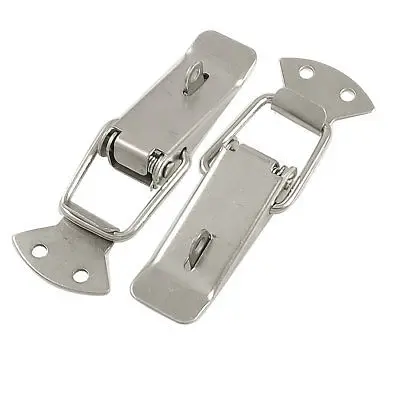 

Toolbox Locked Style 4.3" Long Pull Down Loop Draw Latch Silver Tone 2 Pcs