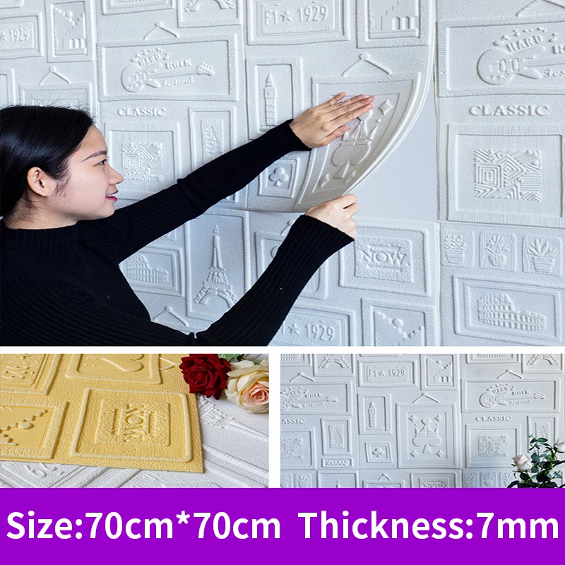 3D имитация плитки каменная настенная наклейка Настенная бумага искусственный