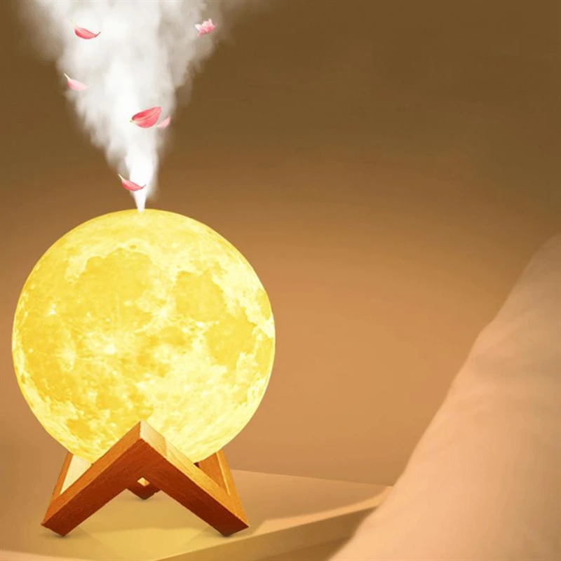 

Ultrasonic 880Ml Air USB Full Moon Lamp Night Light Cool Mist Purifier