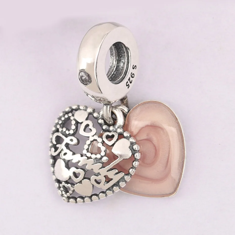 Серебряная подвеска S925 Сделай Сам ювелирные изделия любовь делает семью висячий