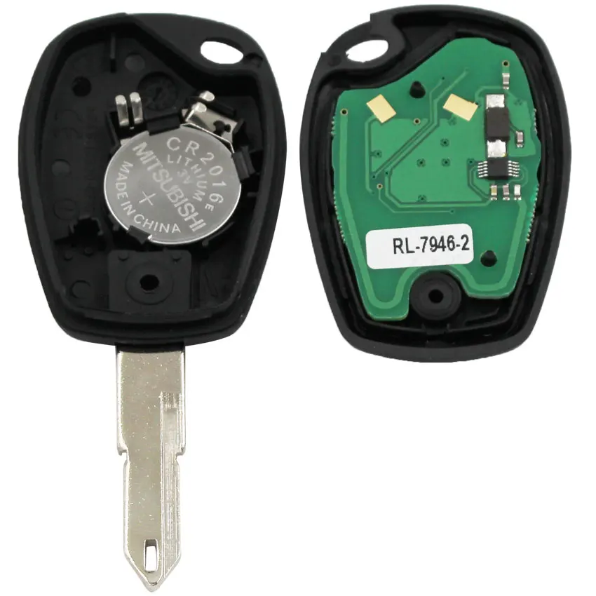 2 кнопки 433 Мгц дистанционный ключ брелок для Kangoo Clio III с чипом ID46 PCF7946AT или PCF7947 NE73