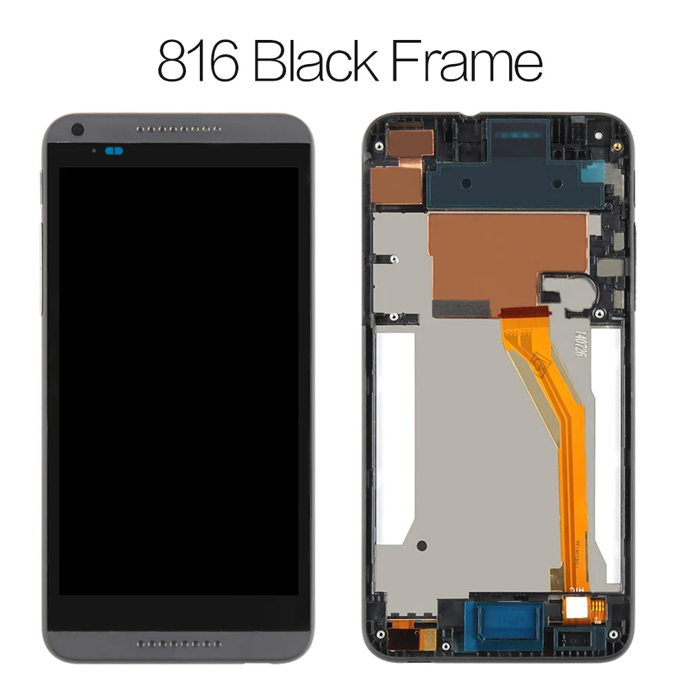 816 816w black frame Srjtek для htc Desire 816 ЖК-сенсорный экран дигитайзер с рамкой ЖК-запчасти D816 для htc D816G дисплей 816 Вт 816G 816H - Цвет: 816 816w black frame