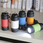 Супер мини-фонарик 0,3 Вт 25 лм, портативный светодиодный фонарь, USB, уличный водонепроницаемый перезаряжаемый фонарик с брелком, разноцветсветильник светильник