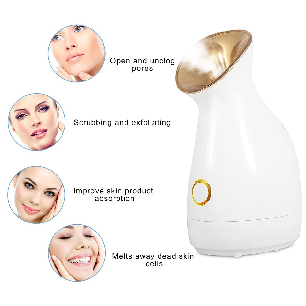 

NanoSteamer Large 3-in-1 Nano Ionic Facial Steamer with Precise Temp Control Facial Warm Mist Humidifier Face Spa