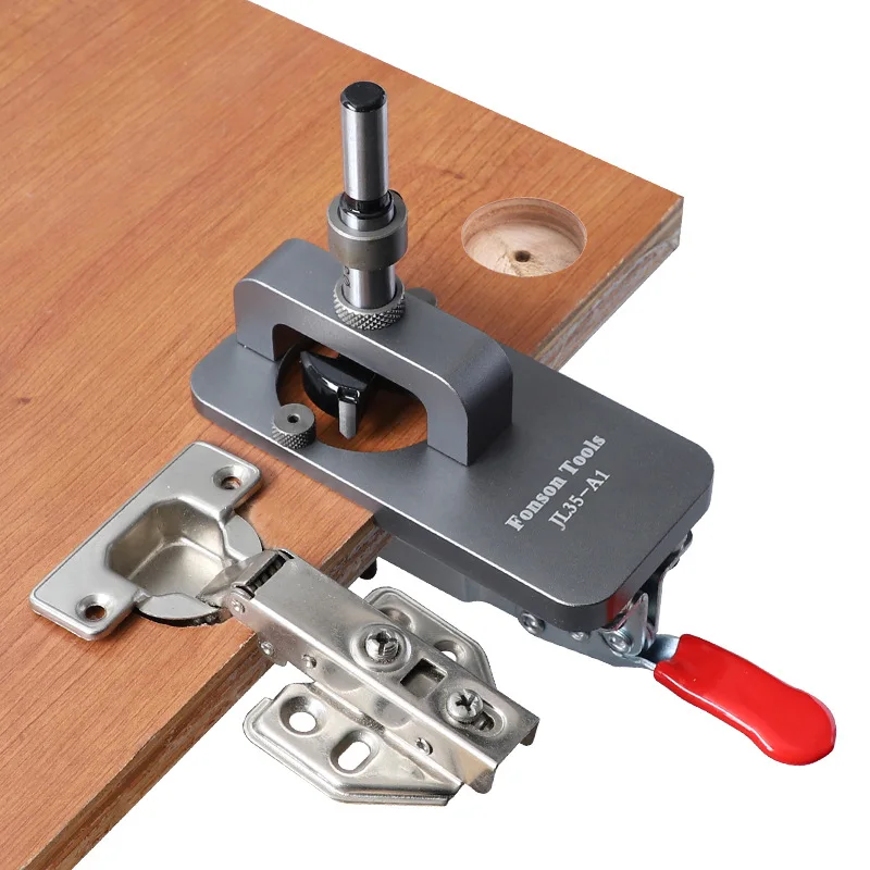 

35mm Hinge Jig Hole Opener Woodworking Drilling Guide Locator With Fixture Hole Opener Template Door Cabinets DIY Carpentry Tool