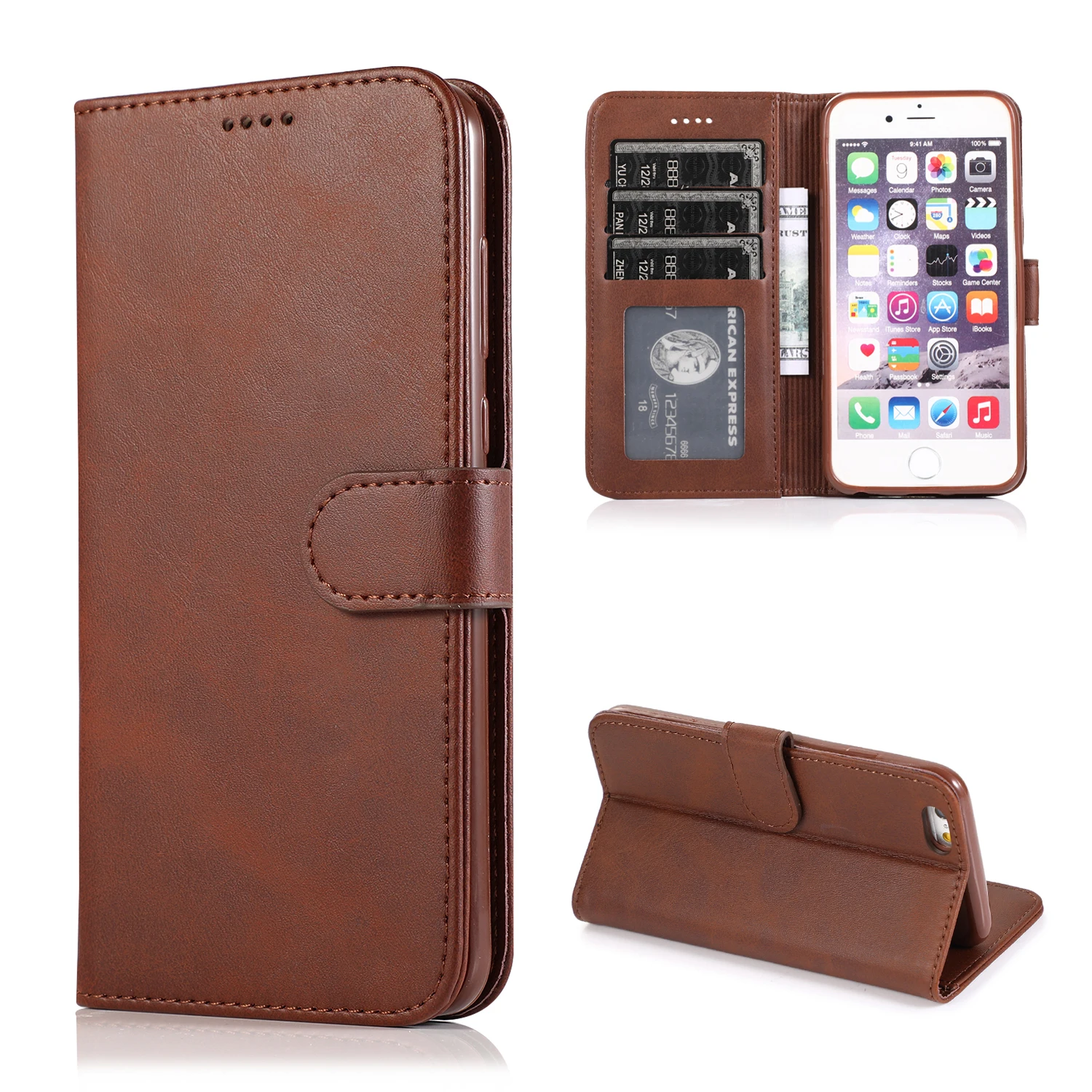 Кожаный чехол кошелек для телефона IPhone 11 Pro MAX 6S 7 8 Plus iPhone X XS Max магнитный Ретро