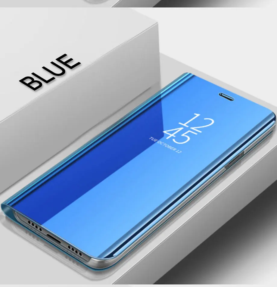 Умный зеркальный чехол для телефона с откидной крышкой для Samsung Galaxy S8 S9 плюс A10 A20 A30 A40 A50 A70 M10 M20 M30 чехол