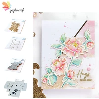 joyful peonies layering hot foil and dies new arrival 2021 scrapbook diary decoration flower plant stamp stencil set embossing