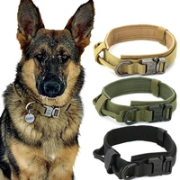 dog collar adjustable military tactical pets dog collars leash control handle training pet cat dog collar for small large dogs