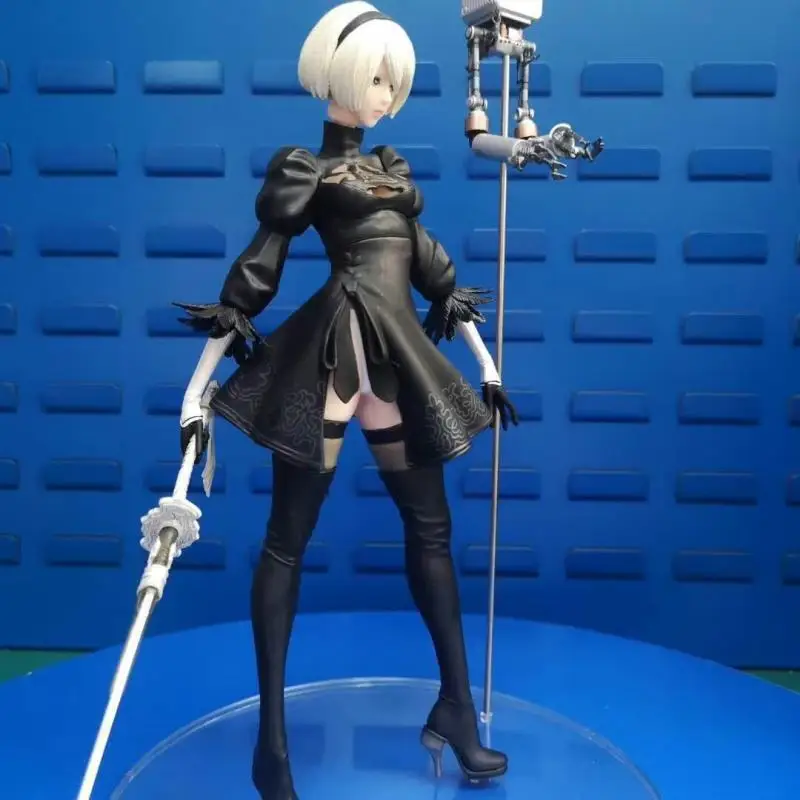 

28cm Game NieR Automata YoRHa No. 2 Type B 2B DX Ver. Statue Action Figure Model Toys