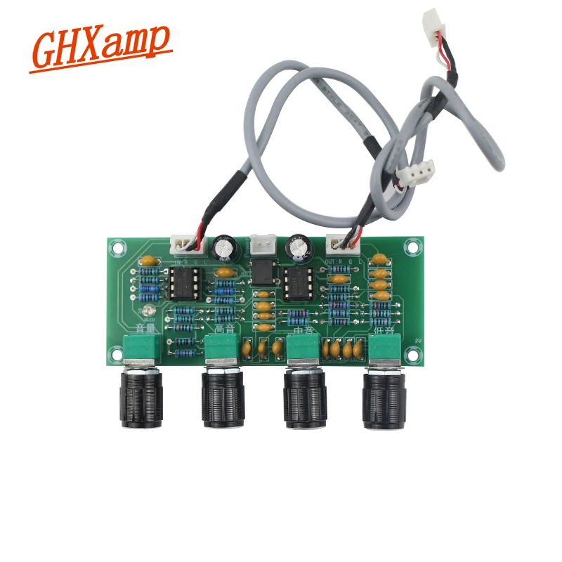 GHXAMP NE5532 предусилитель тональная плата усилитель высоких частот Mid Bass Регулировка DC предусилитель тон аудио Плата