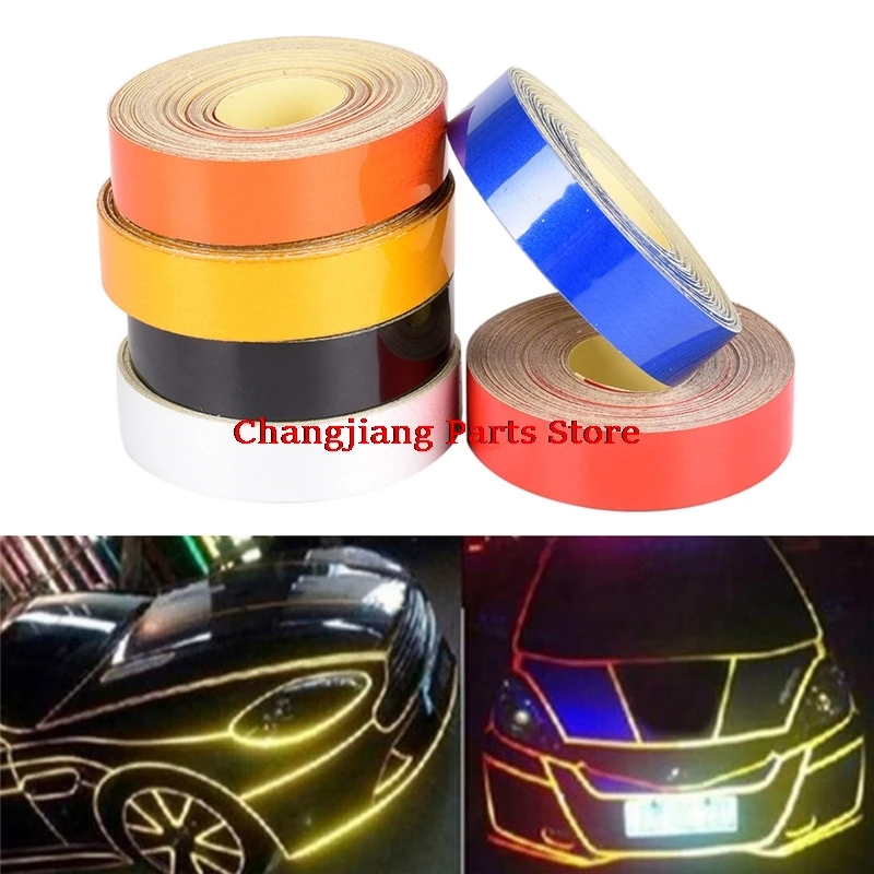 

Hot sale 1pc Waterproof Multi Color Reflective Safety Warning Conspicuity Tape Roll Film Sticker Good Viscous