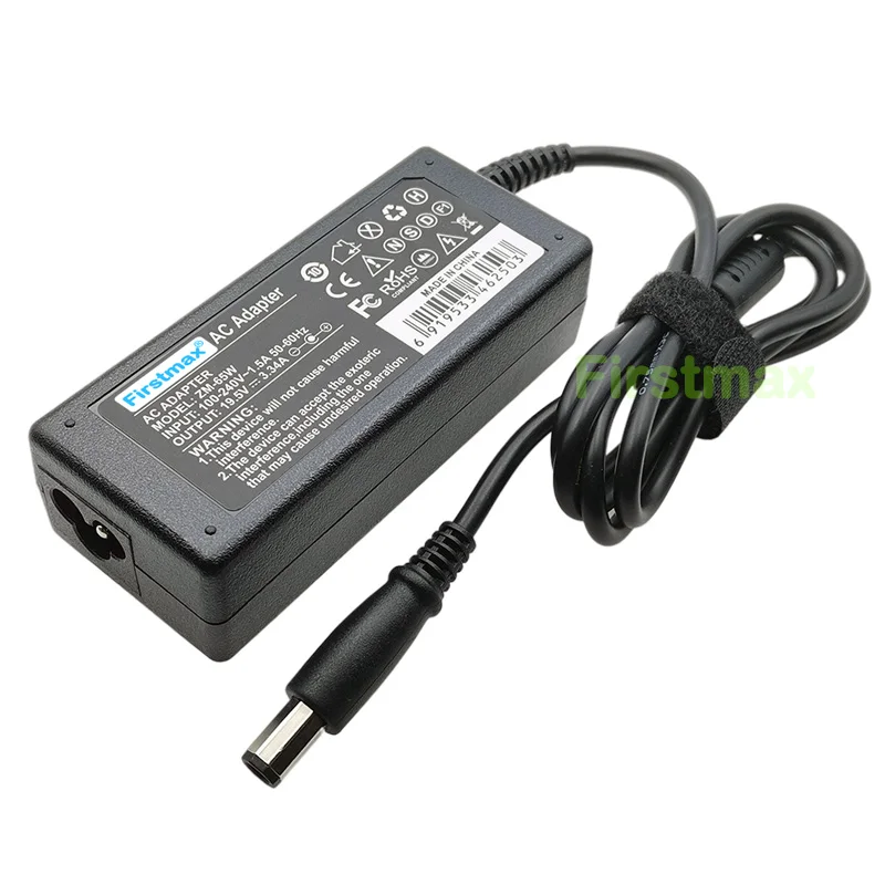 19 5 V 3.34A AC адаптер питания для ноутбука Dell зарядное устройство 0HR763 0NX061 ADP-55AH B DA50NS4-00