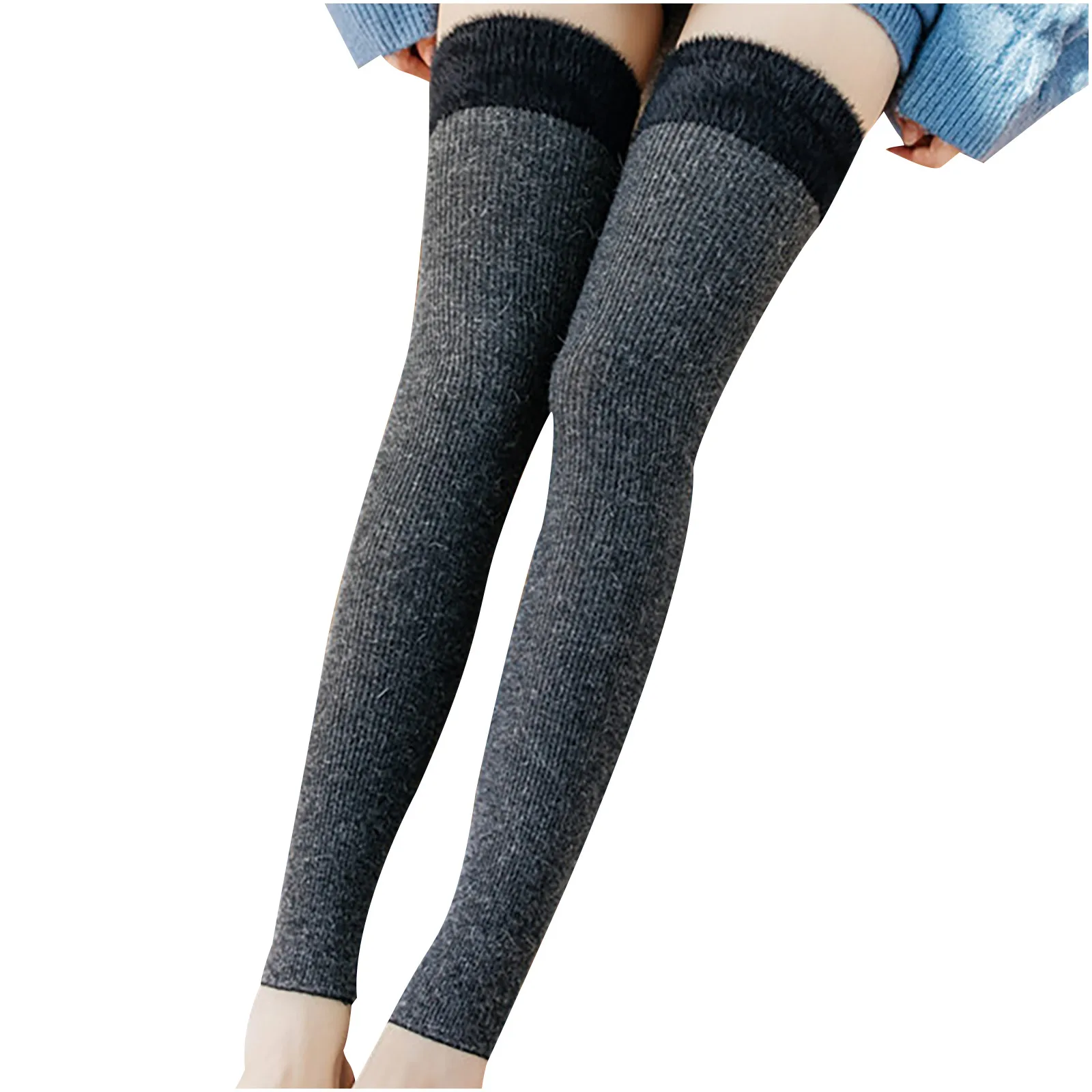 

New Fashion Hot Winter Women Keep Warm Splicing Socks Knitting Warm Anklets Leggings Socks High Quality Calcetines