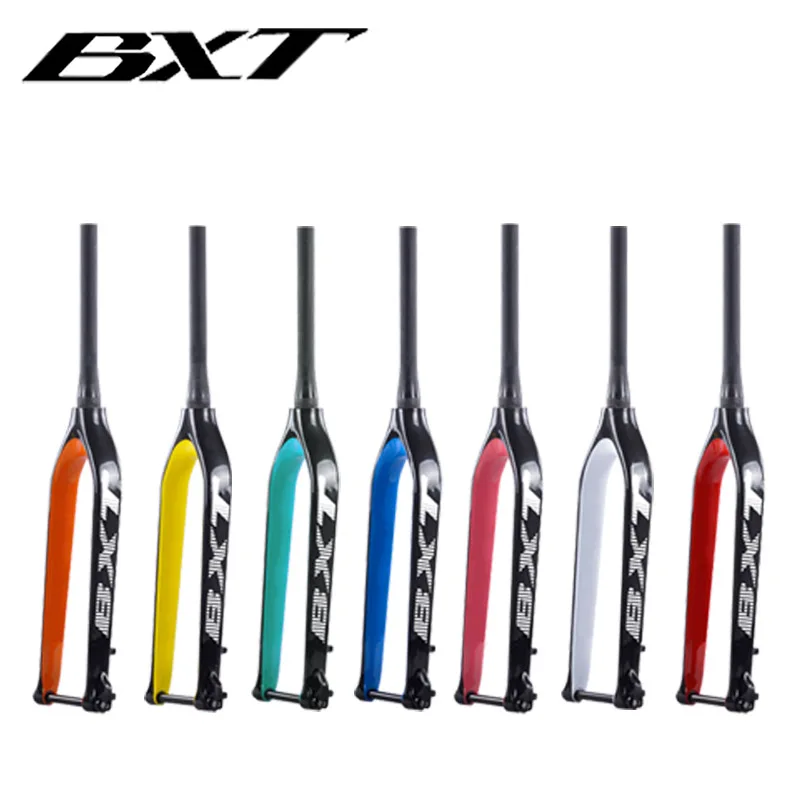 Велосипедная вилка BXT 29er Карбоновая для горного велосипеда жесткая коническая