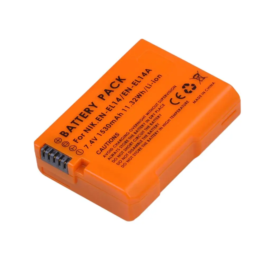 Аккумулятор ENENL14 ENEL14A 1530 мА/ч 4 шт. для Nikon D7800 D7000 D5500 D5300 D3300 D3100 + двойное зарядное