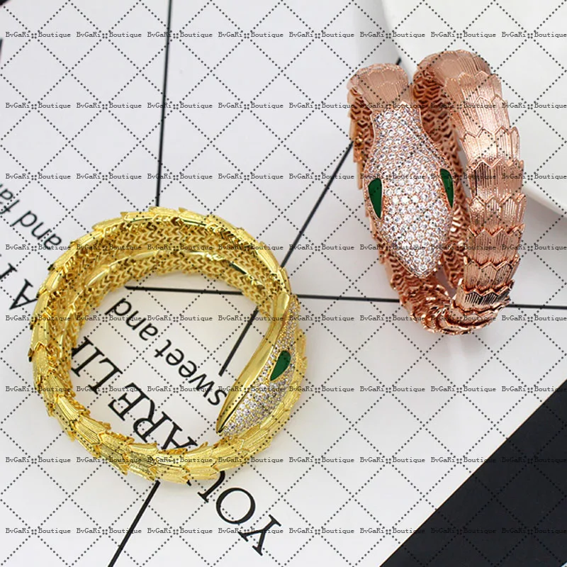 

Original 1:1 Sterling Silver Bracelet High Quality Fashion Zircon Snake Bangle Ladies Christmas Party Luxury Jewelry Gift