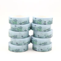 10pcslot 15mm10m the fifteenth solar term leaves washi tape masking tapes decorative stickers diy stationery school supply